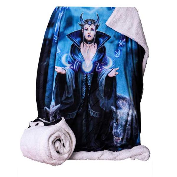 Photo #1 of product B6098W2 - Anne Stokes Moon Witch Throw 160cm