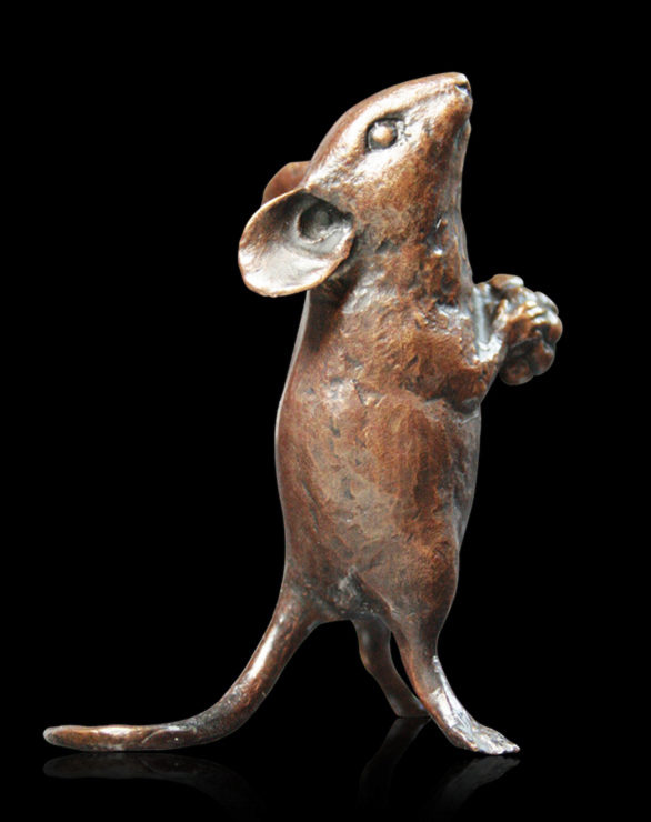 Photo of Mouse Holding Berry Bronze Figurine (Limited Edition) Michael Simpson