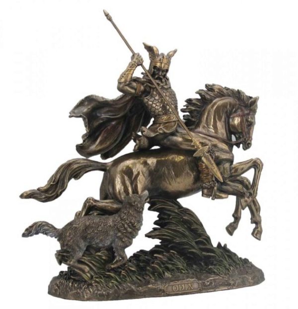 Photo of Odin on Eight Legged Horse Sleipnir Bronze Statue Large