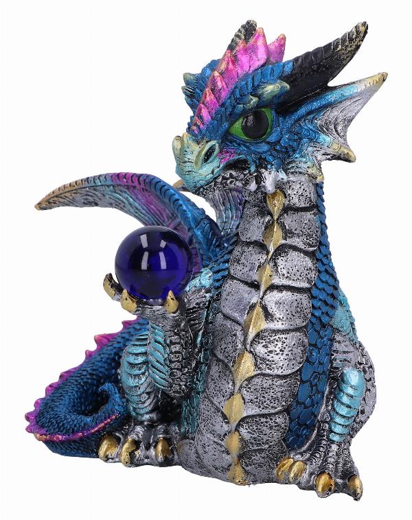 Photo #2 of product U6563Y3 - Orb Hoard Dragon Figurine (Blue)