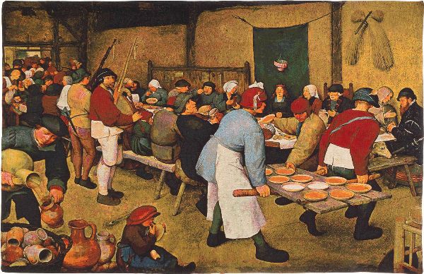 Phot of Peasants Wedding Meal By Pieter Bruegel Wall Tapestry