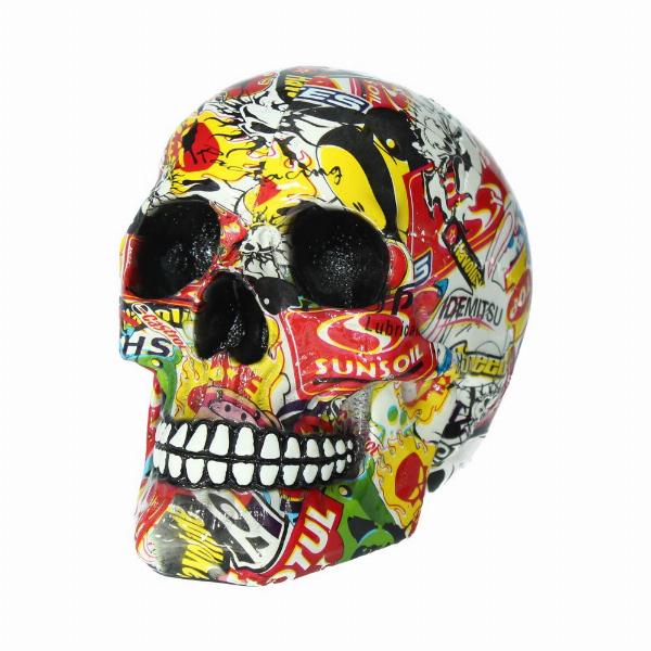 Photo #2 of product D2217F6 - Pop Art Bright Logo Skull Ornament