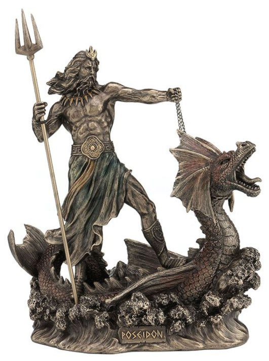 Photo of Poseidon God of the Sea Bronze Figurine 23 cm