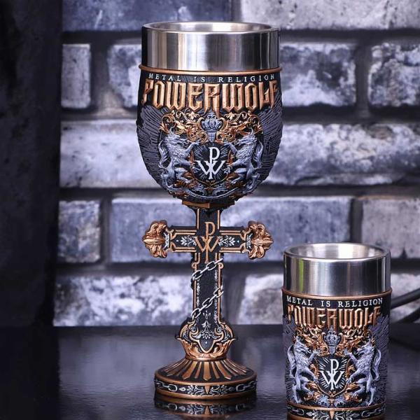 Photo #5 of product B5299S0 - Officially Licensed Powerwolf Metal is Religion Rock Band Goblet