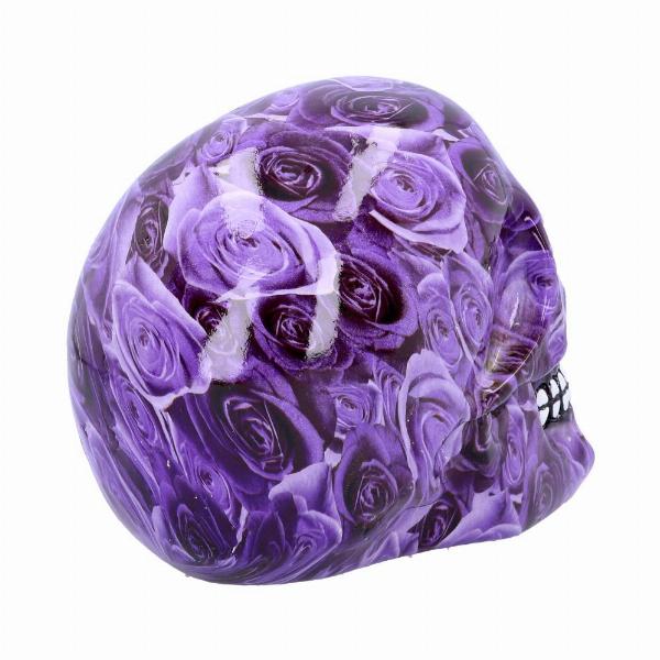 Photo #4 of product D4714P9 - Purple Rose Romance Skull Ornament
