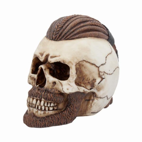 Photo #2 of product B4477N9 - Ragnar Viking Skull Ornament 16cm