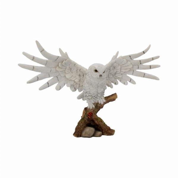 Photo #5 of product U4170M8 - Snowy Rest Beautiful Snowy Owl Figure 38cm