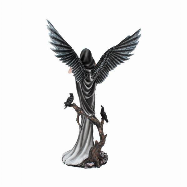 Photo #4 of product D2456G6 - Sorrel Large Dark Angel Fairy and Raven Figurine
