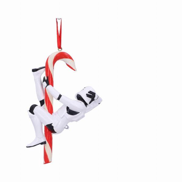 Photo #3 of product B5696U1 - Officially Licensed Stormtrooper Candy Cane Hanging Ornament 12cm