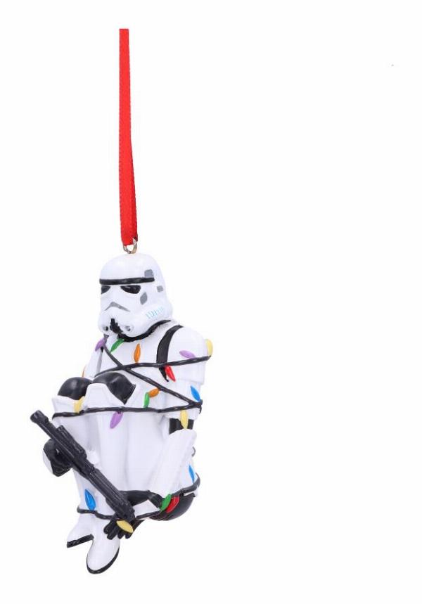 Photo #2 of product B6414X3 - Stormtrooper In Fairy Lights Decorative Hanging Ornament 9cm