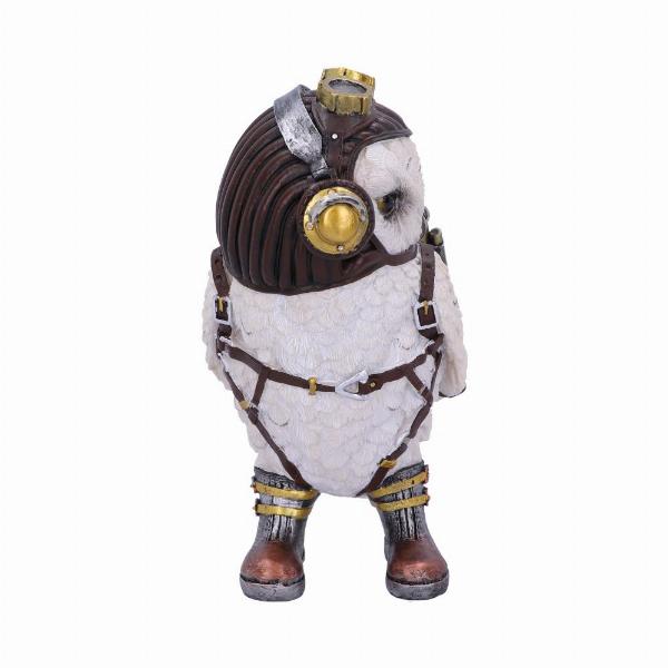 Photo #4 of product U4927R0 - Steampunk The Aviator Pilot Snowy Owl Figurine