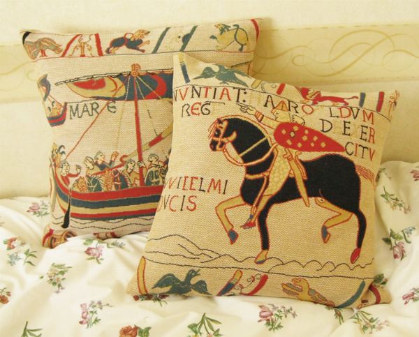 Phot of The Bayeux Tapestry Harolds Tapestry Cushion