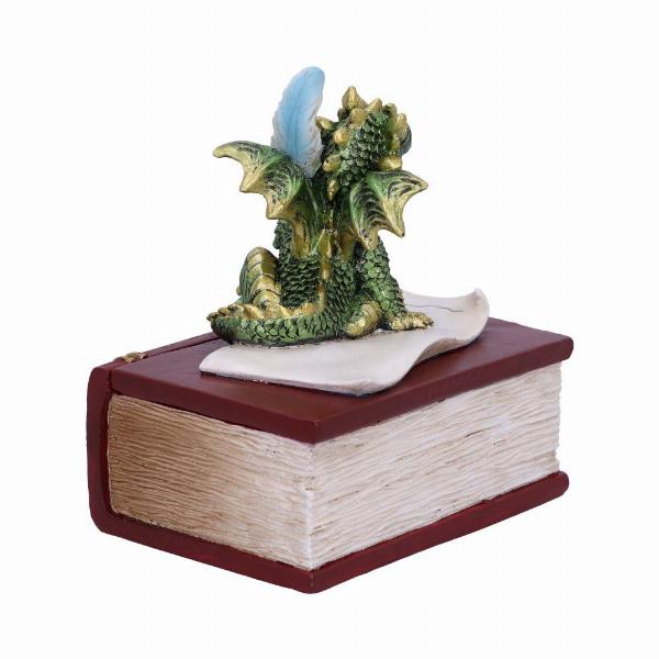 Photo #3 of product U6179W2 - The Scribe Dragon Trinket Box 13.8cm