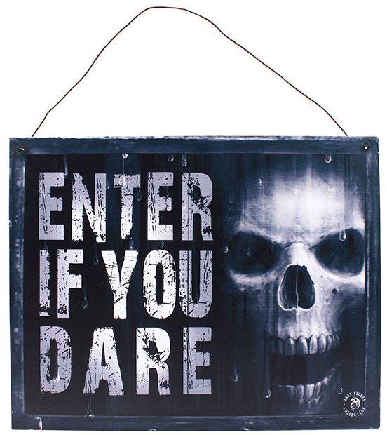 Photo of The Watcher Metal Sign Enter if You Dare 24 cm Anne Stokes