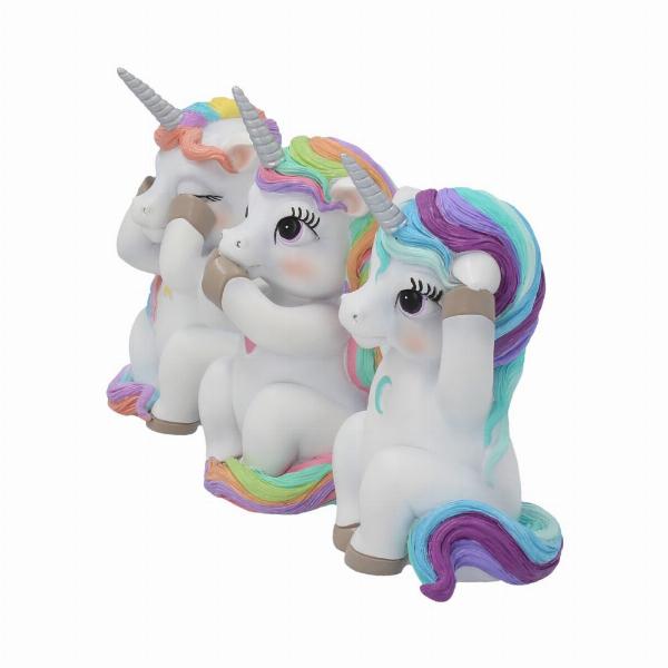 Photo #2 of product B3715K8 - Three Wise Cutiecorns Ornament Cute Unicorn Figurine Set