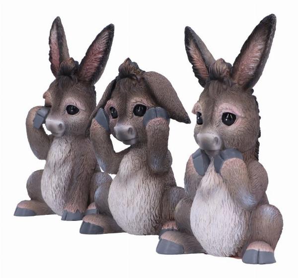 Photo #2 of product B6350X3 - Three Wise Donkeys Figurines 11cm