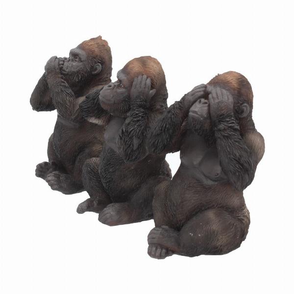 Photo #2 of product H3523J7 - Three Wise Gorillas Figurine Gorilla Ornaments