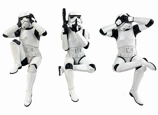 Photo #1 of product B6678B24 - Original Stormtrooper Three Wise Sitting Stormtroopers