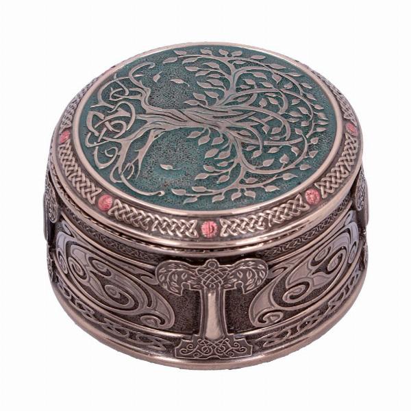 Photo #2 of product D4738P9 - Round Tree of Life Celtic Trinket Box