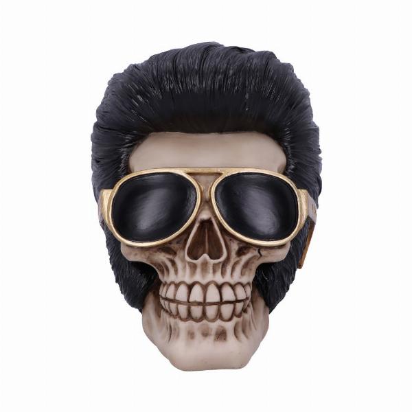 Photo #2 of product U5425T1 - Uh Huh The King Elvis Skull Figurine