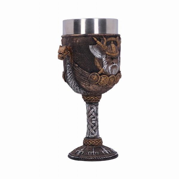 Photo #4 of product D3271J7 - Valhalla Goblet Viking Dragon Boat Wine Glass