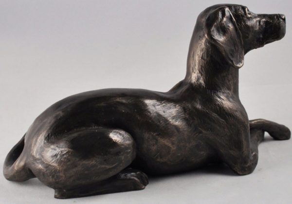 Photo of Weimaraner Bronze Dog Sculpture (Harriet Glen) 24cm
