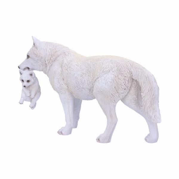 Photo #2 of product U6131W2 - Winter Bond Mother Wolf and Pup Figurine 30cm