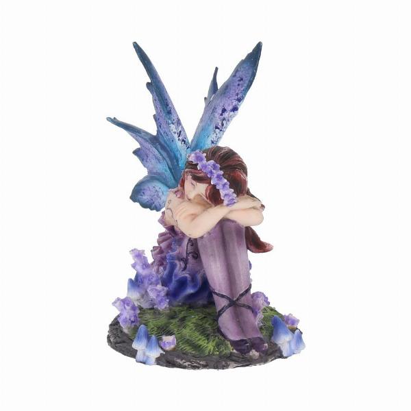 Photo #2 of product D1597E5 - Akina Figurine Purple Blue Floral Fairy Ornament