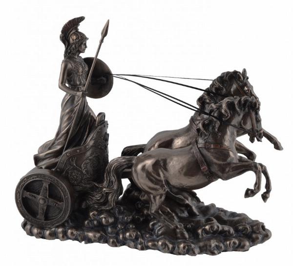 Photo of Athena in Chariot Bronze Figurine