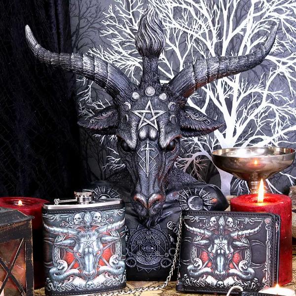Photo #5 of product B5114R0 - Celestial Black and Silver Baphomet Bust