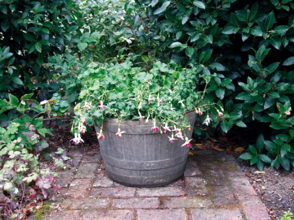 Photo of Barrel Tub Stone Planter