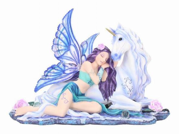 Photo #1 of product B1240D5 - Fantasy Belle and Unicorn Companion Figurine
