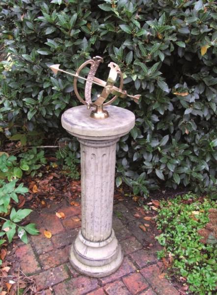 Photo of Brighton Stone Column with Brass Armillary