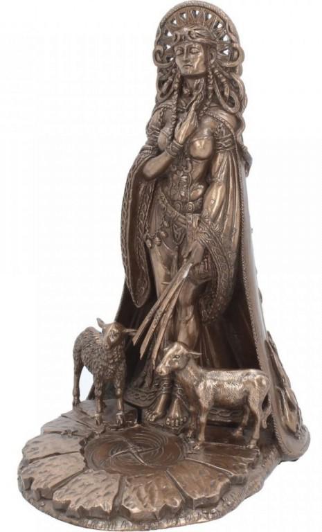 Photo of Brigid Bronze Figurine Pagan Goddess