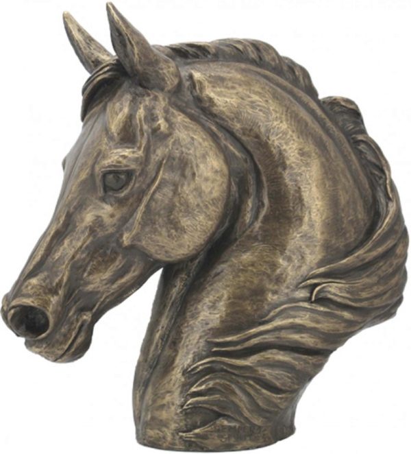 Photo of Bronze Horse Head Sculpture by Harriet Glen