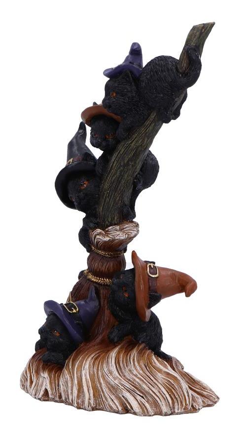 Photo #2 of product U6870C24 - Broomstick Kindle Witchy Black Cats Ornament