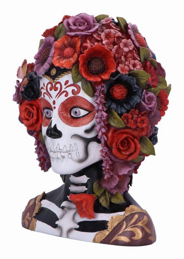 Photo #3 of product D6687A24 - Calavera Catrina Day of the Dead Bust 32cm