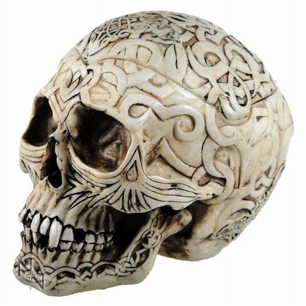 Photo #2 of product PC2788 - Skull Box Engraved With Celtic Patterns 20cm