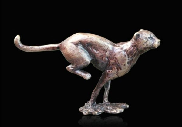 2066 Cheetah Miniature Solid Genuine Bronze by  Butler and Peach Gift Boxed