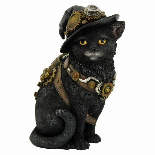 Photo #2 of product D3893K8 - Clockwork Kitty Figurine Steampunk Cat Ornament