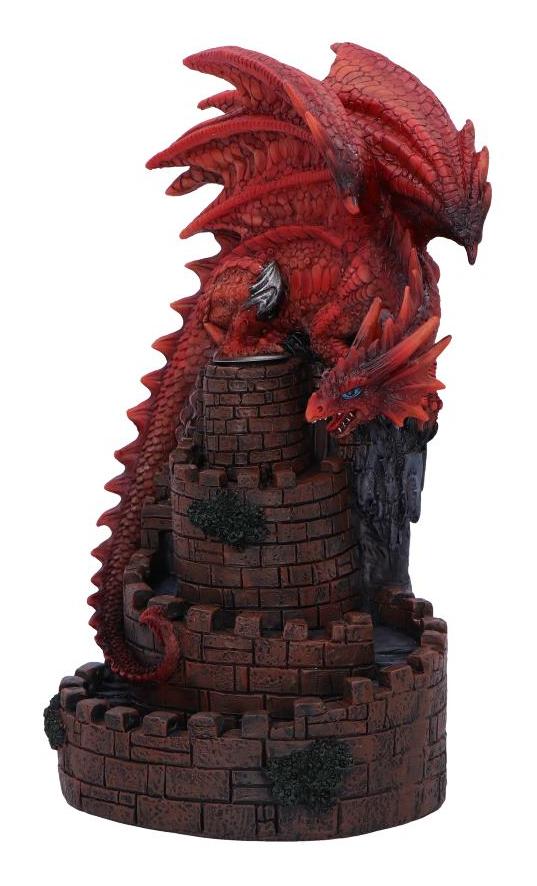 Photo #3 of product U6703A24 - Crimson Keep Red Dragon Backflow Incense Burner 22cm