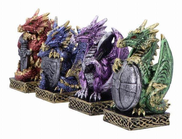 Photo #3 of product U6743A24 - Defend the Hoard Dragon Protector Figurines (Set of 4) 10cm