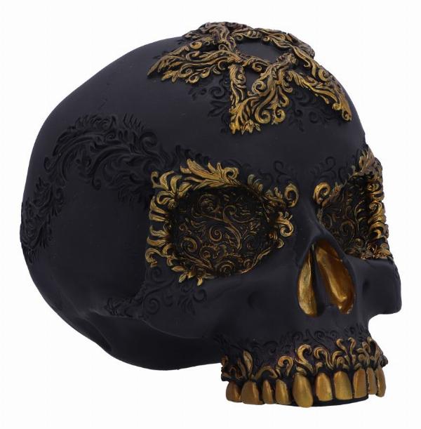 Photo #1 of product B6600Y3 - Divine Demise Black and Gold Skull