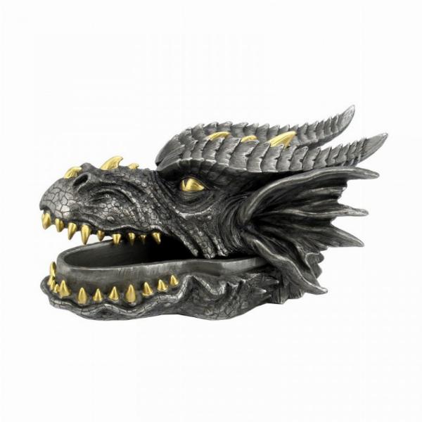 Photo of Dragon Head Black and Gold Trinket Box