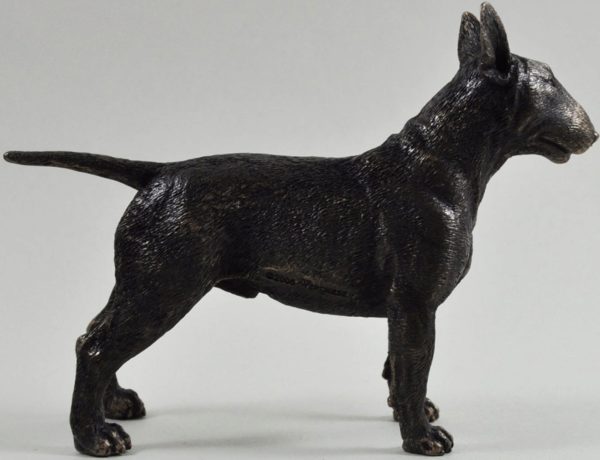 Photo of English Bull Terrier Standing Bronze Dog Sculpture 14.5cm