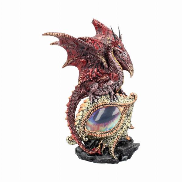 Photo #1 of product U2052F6 - Eye of the Dragon Light Up Red Figurine Ornament
