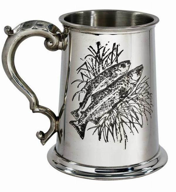 Photo of Fishing Scene Pewter Tankard