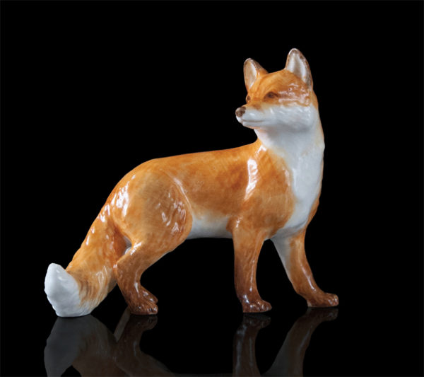 Photo of Fox Hand Painted Fine Bone China Miniature Figurine