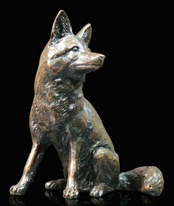 Photo of Fox Sitting Bronze Figurine (Limited Edition) Keith Sherwin