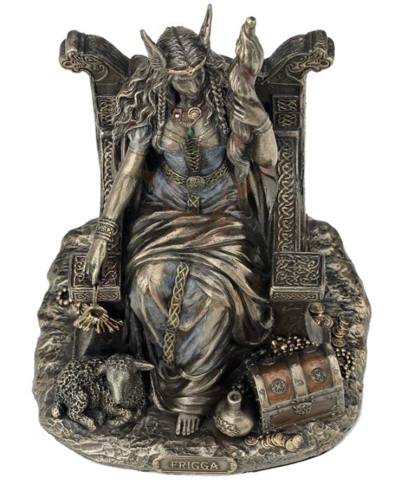 Photo of Frigga Goddess Bronze Figurine